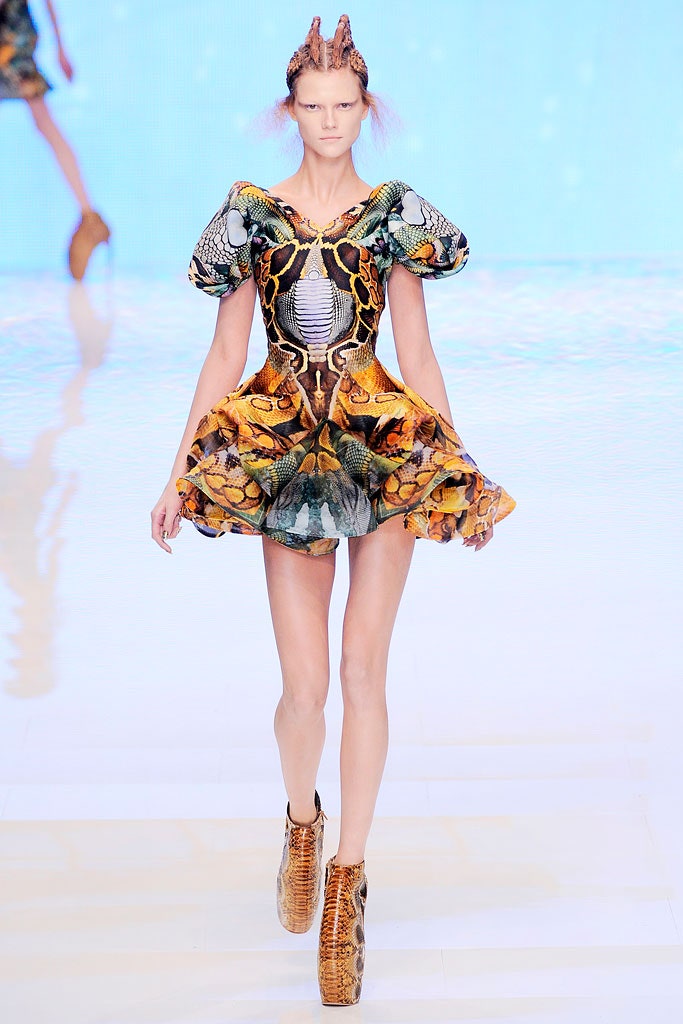 multi silk sleeveless v-neck fitted flared mini dress