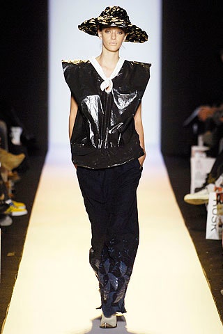 black vinyl top and pants