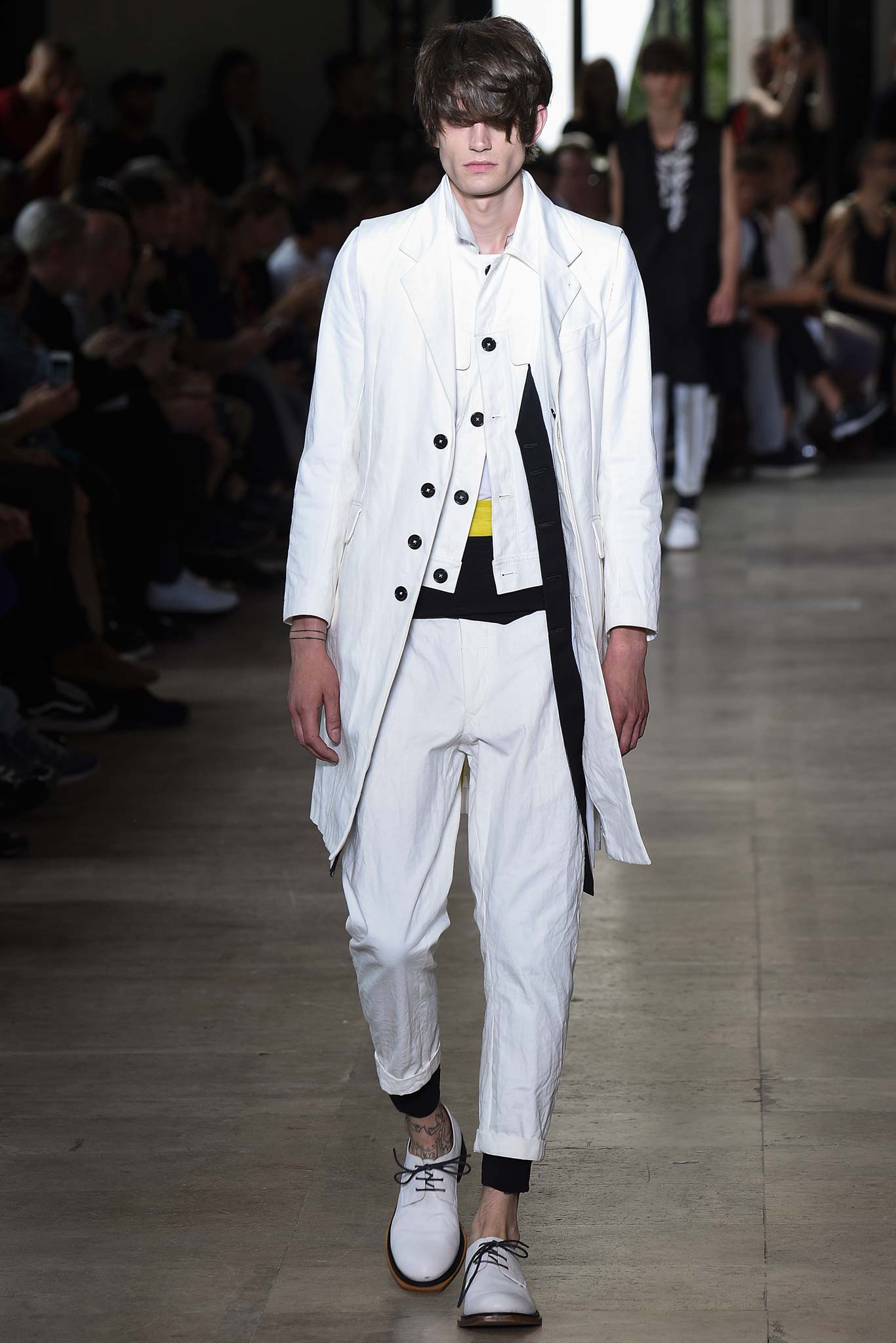 white cotton coat and pants