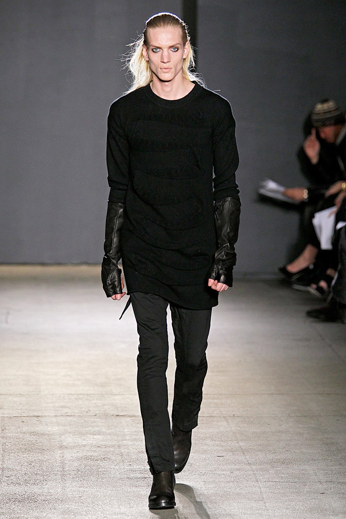 black fitted top with slim pants