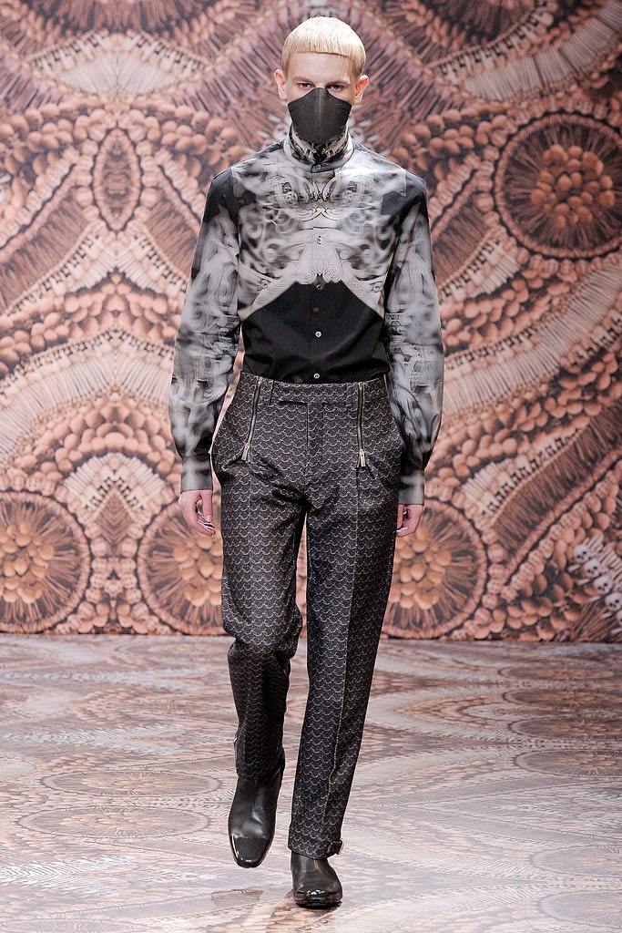 black cotton fitted zippered pants