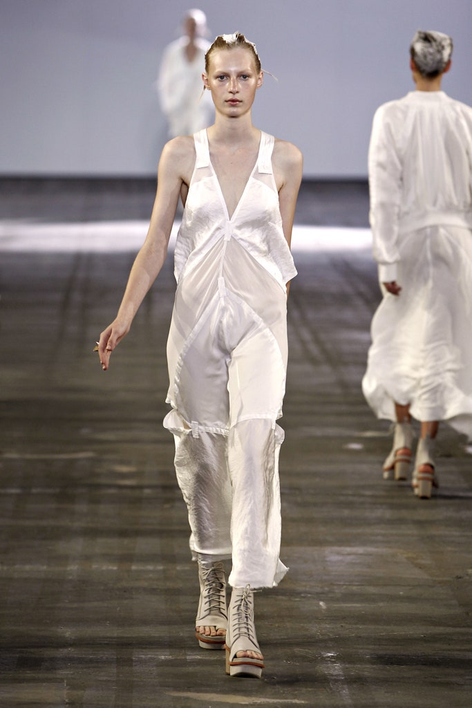 white silk sleeveless dress
