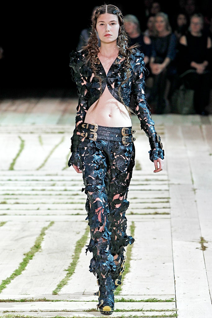 black fitted top and pants