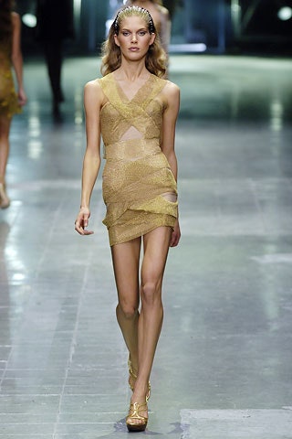fitted gold mesh mini dress