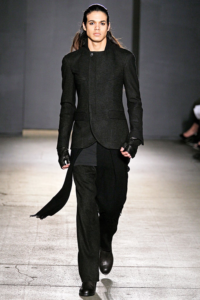 black tailored blazer and pants
