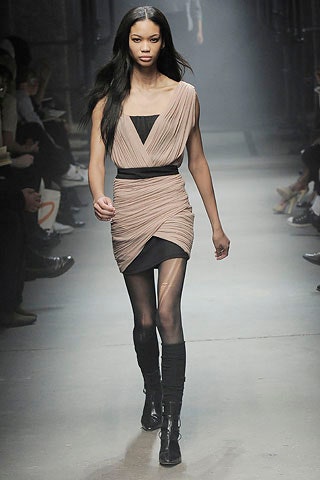beige and black ruched mini dress