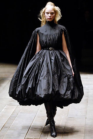 black silk pleated dress