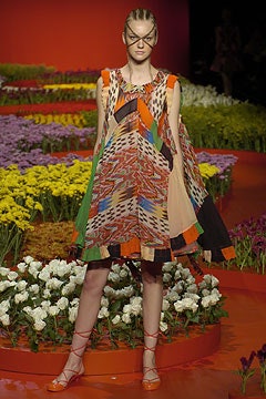 multi-colored silk sleeveless dress