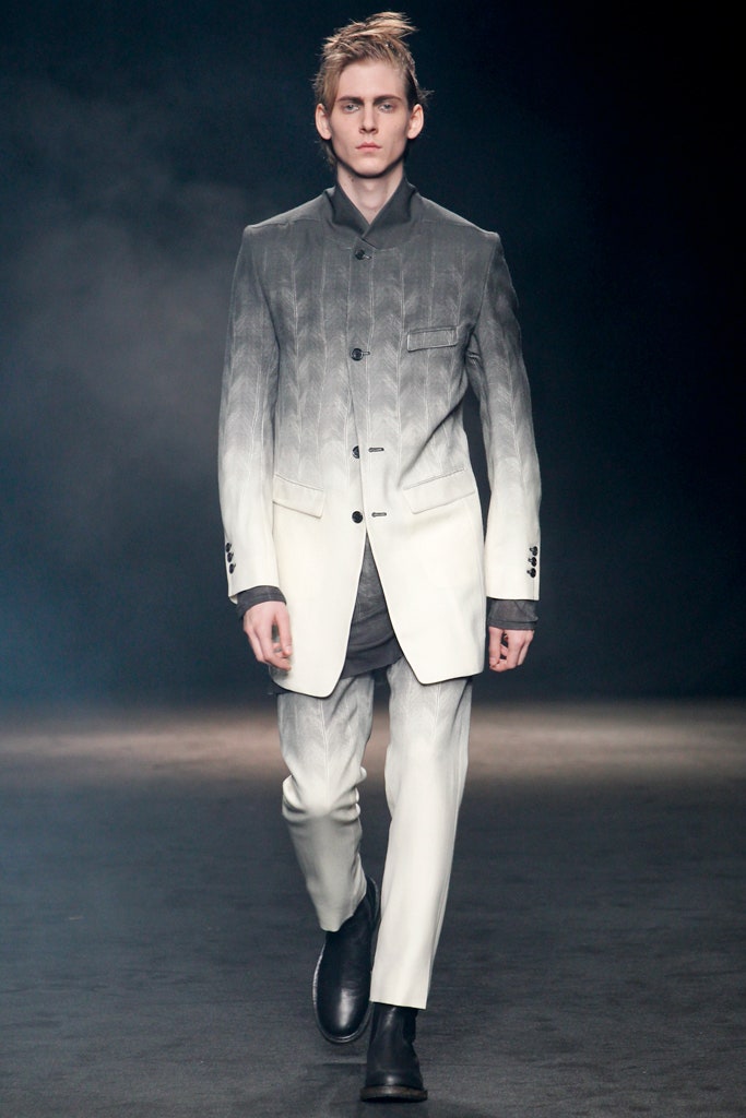 black and white tailored suit