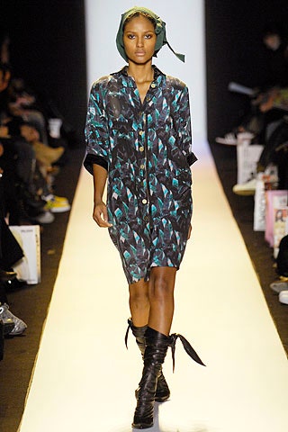 black blue green printed dress