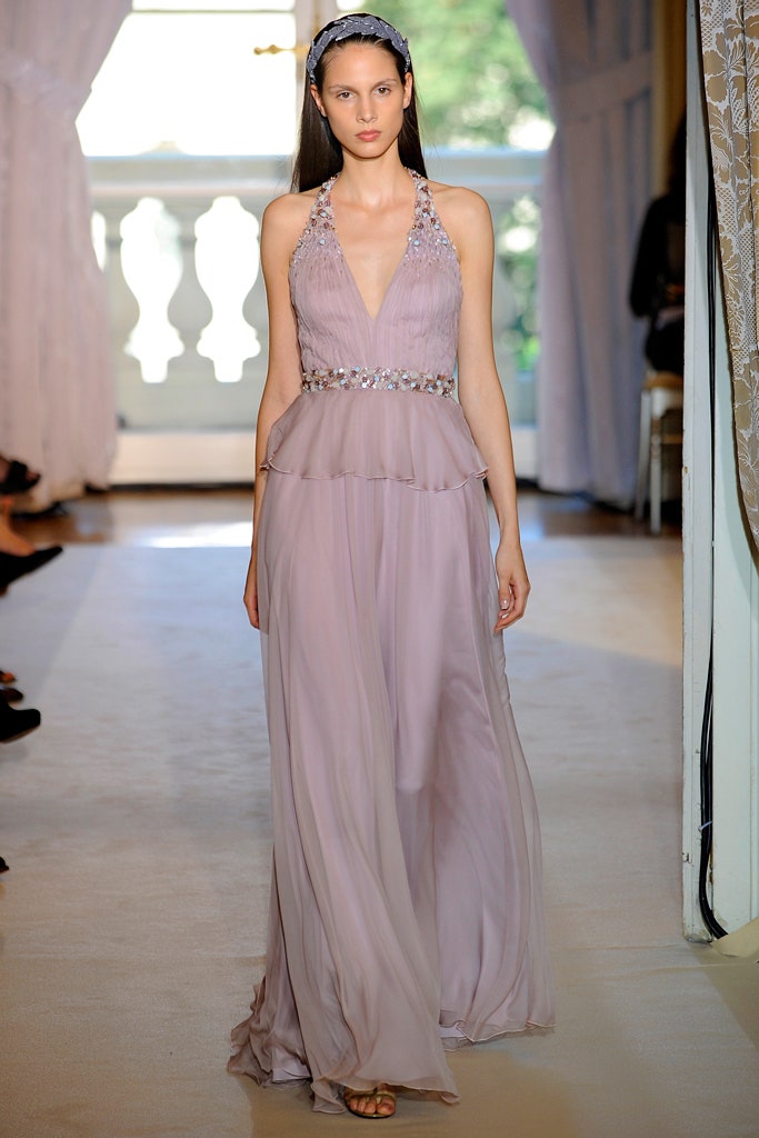 lavender chiffon sleeveless gown