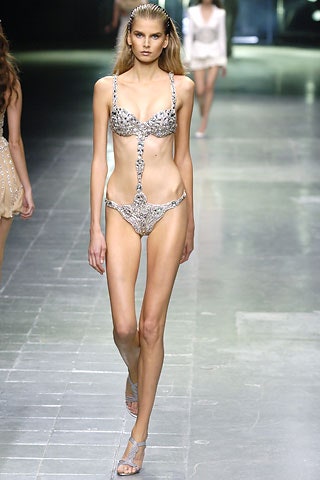 silver metallic embellished bikini