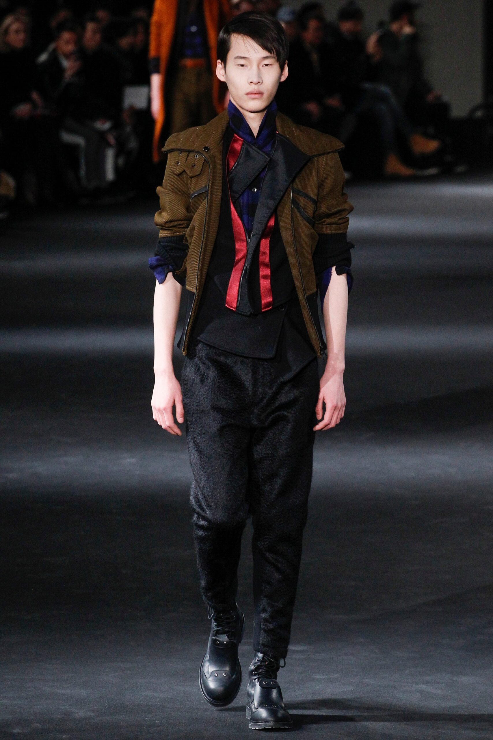 structured brown jacket with vest