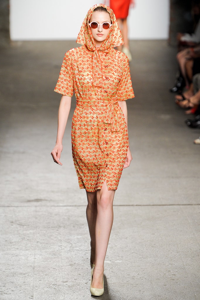 floral orange belted mini dress