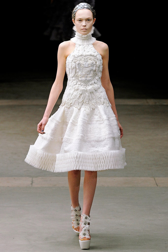 white pleated embroidered midi dress
