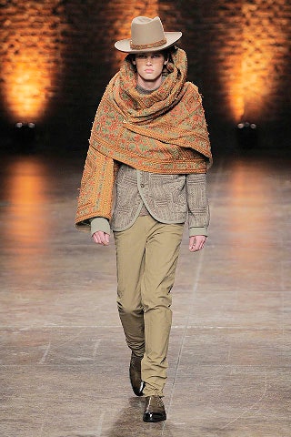 gray tailored blazer with scarf