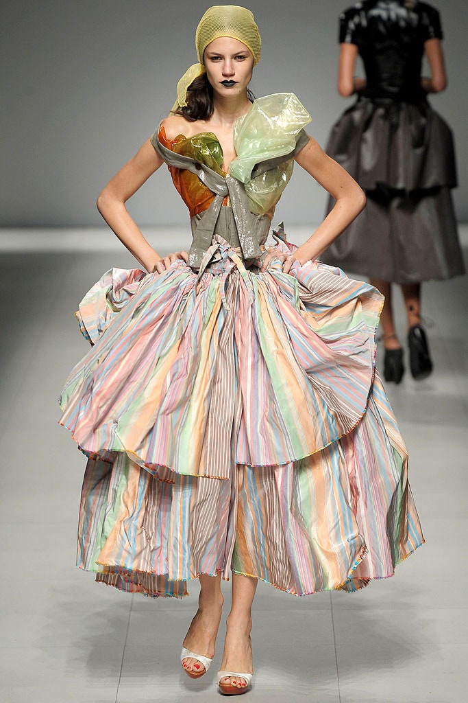 multi-colored pleated midi dress