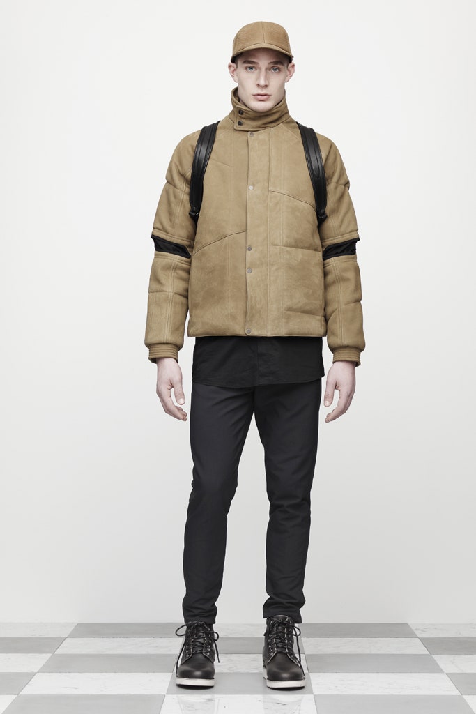brown suede long-sleeve collared fitted zippered jacket