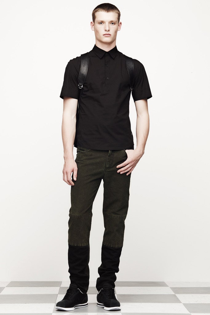 green cotton slim cargo pants