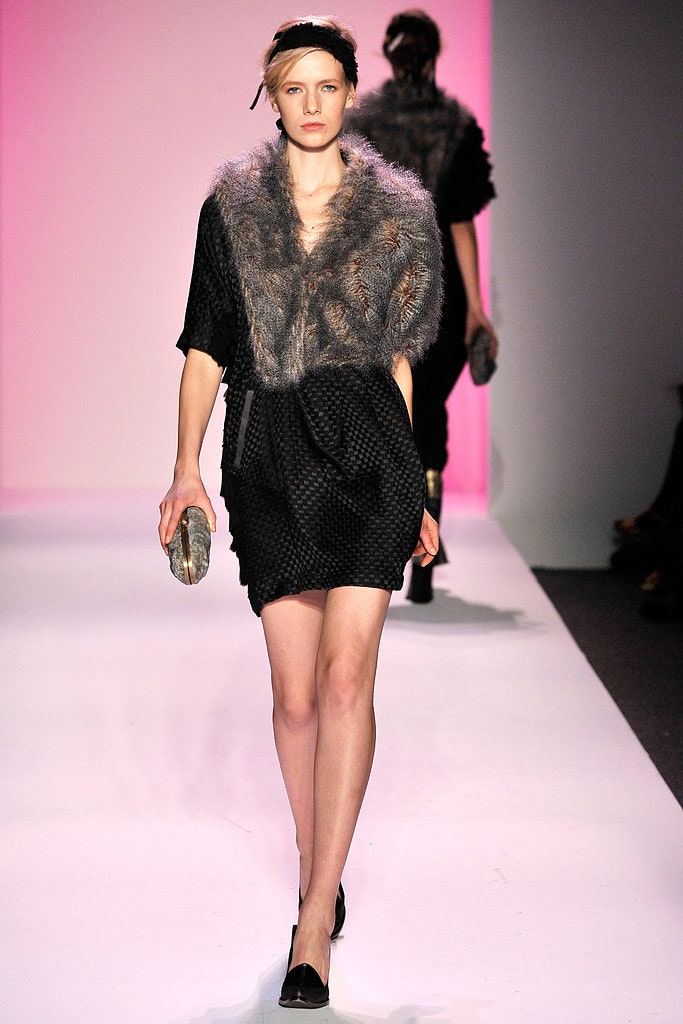gray fur relaxed cape