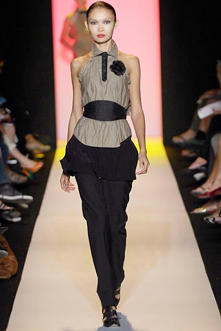 black cotton tailored straight-leg pants