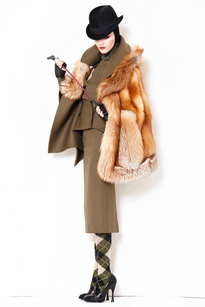 green wool tailored high-waisted straight-leg pants