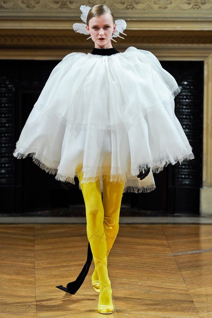 white tulle sleeveless high-neck relaxed tiered flowing dress