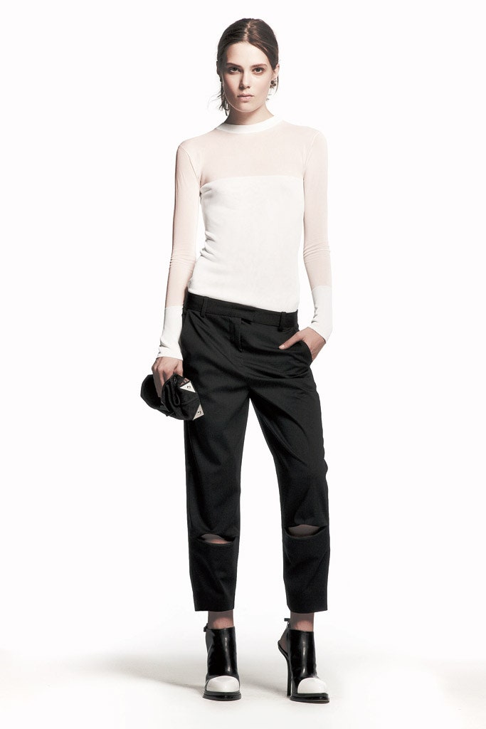 black cotton relaxed zippered pants