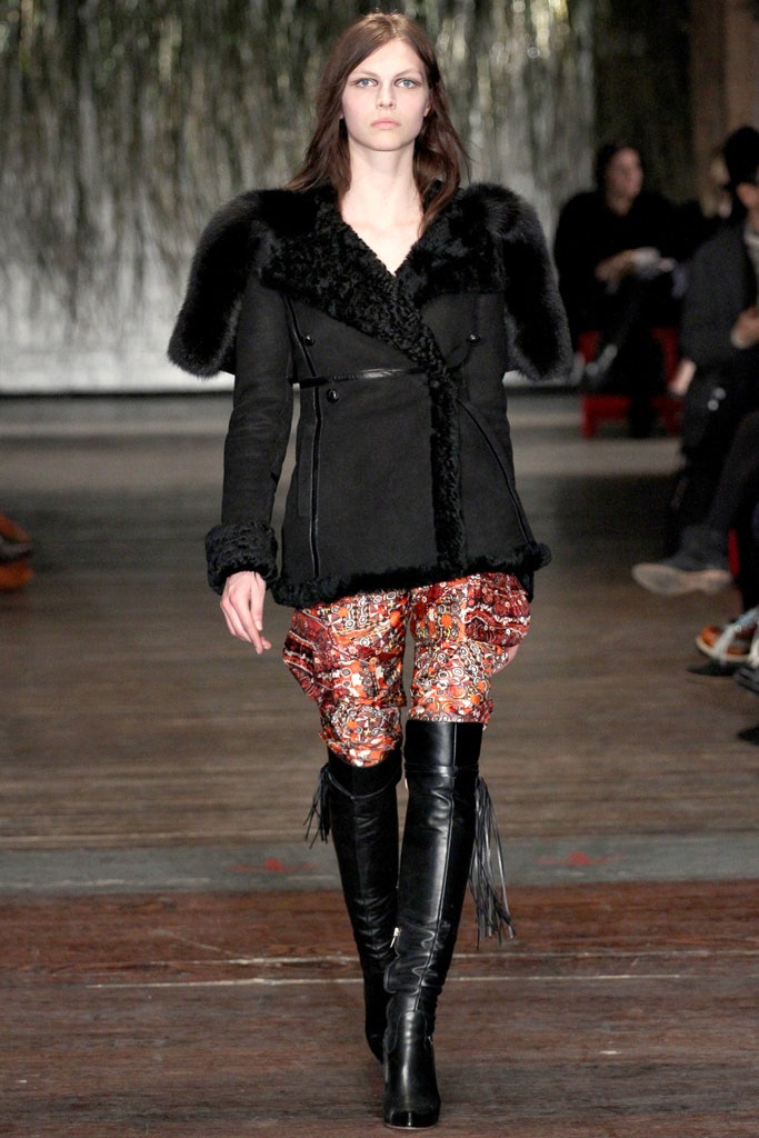 black fitted jacket with multi pants
