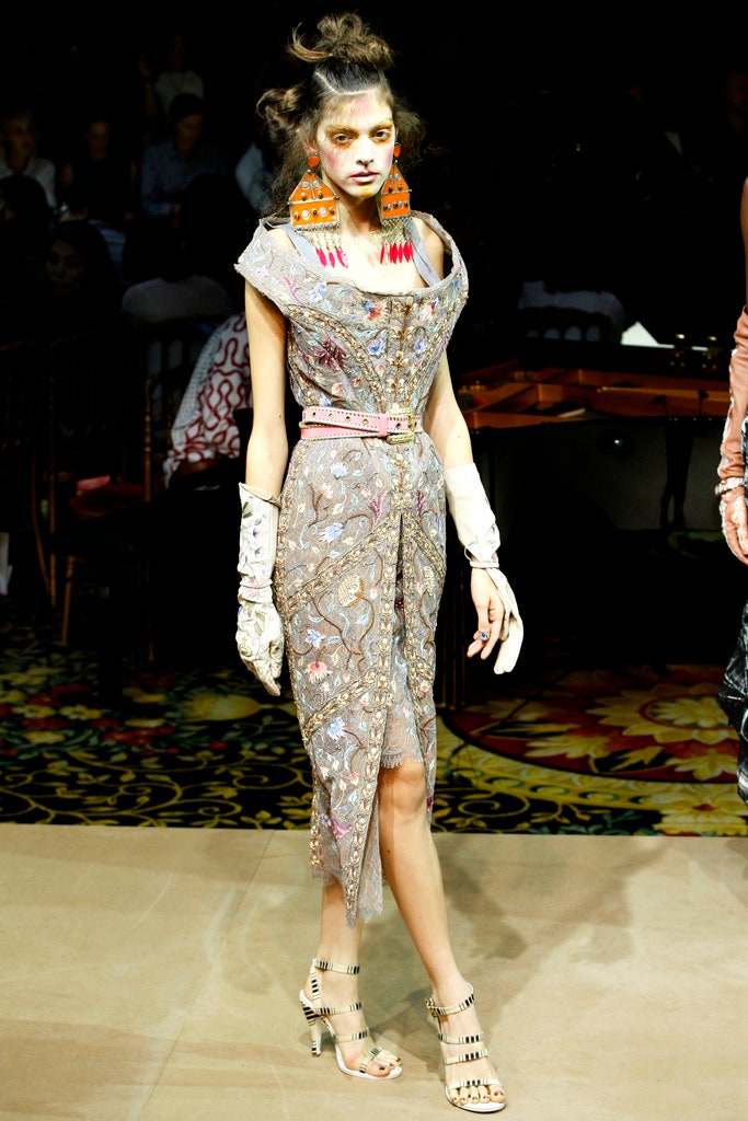 gray embroidered midi dress