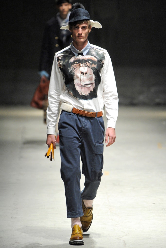 white printed shirt with cargo pants