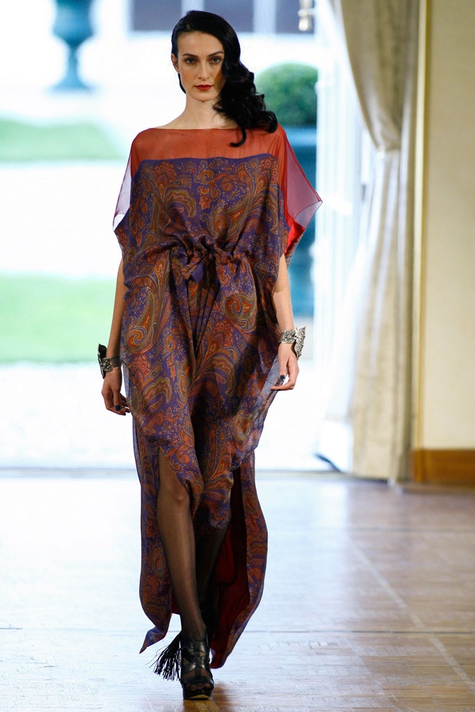 purple and red flowing maxi dress