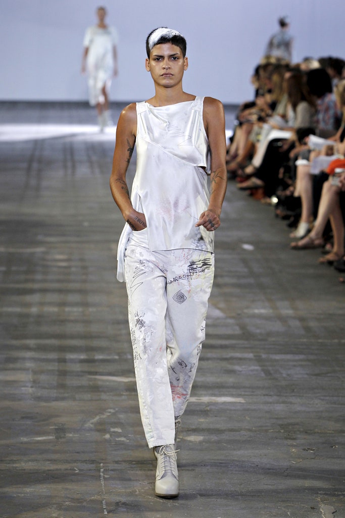 white relaxed top and pants