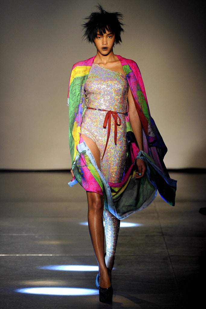multi chiffon long-sleeve relaxed draped flowing cape