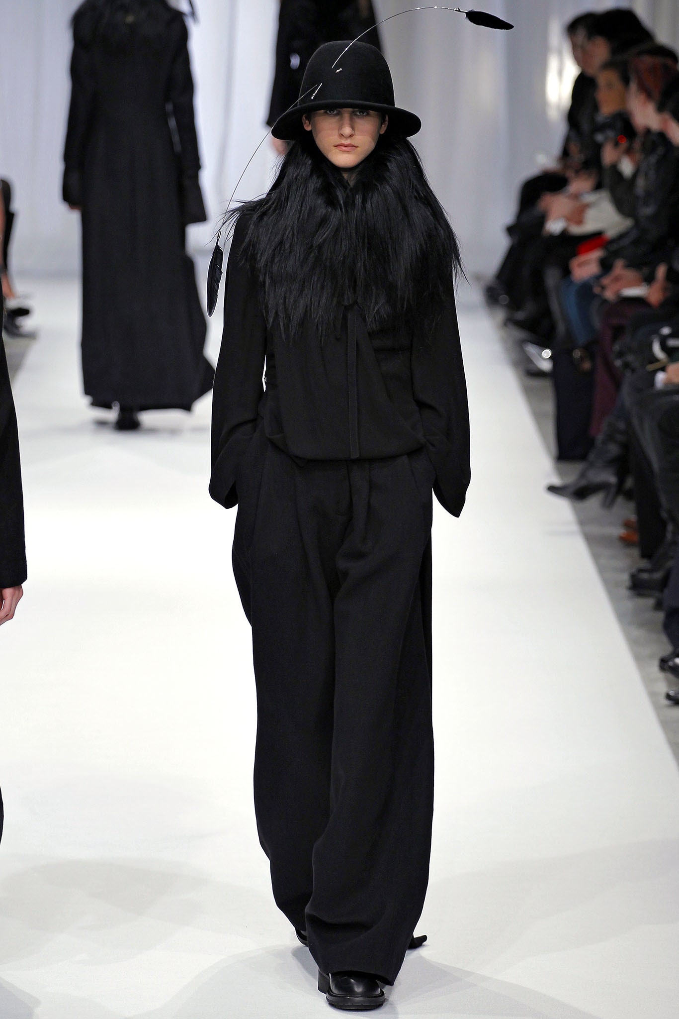 black fur scarf