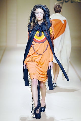 orange silk sleeveless v-neck fitted printed midi dress