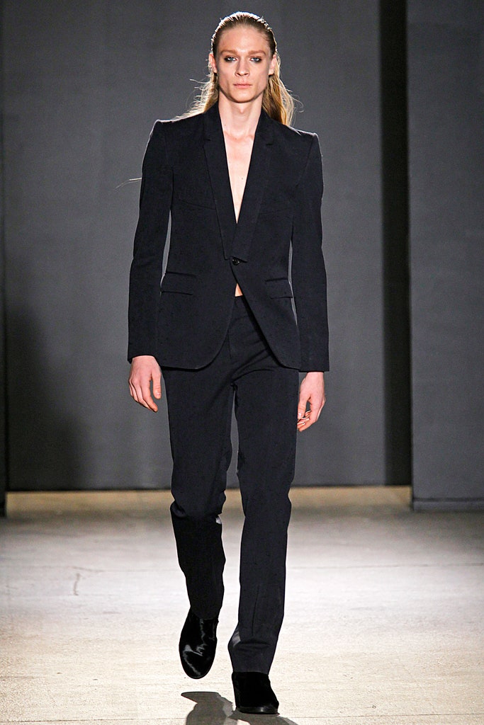 black tailored suit