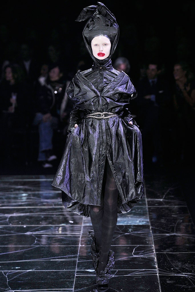 black shiny vinyl asymmetric dress