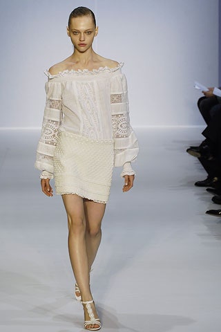 white cotton fitted textured mini skirt