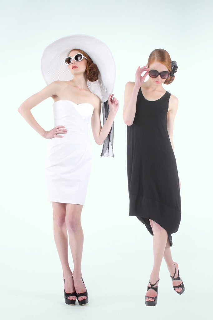white strapless fitted pencil short dress