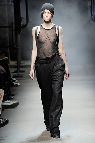 black mesh sleeveless v-neck fitted sheer top