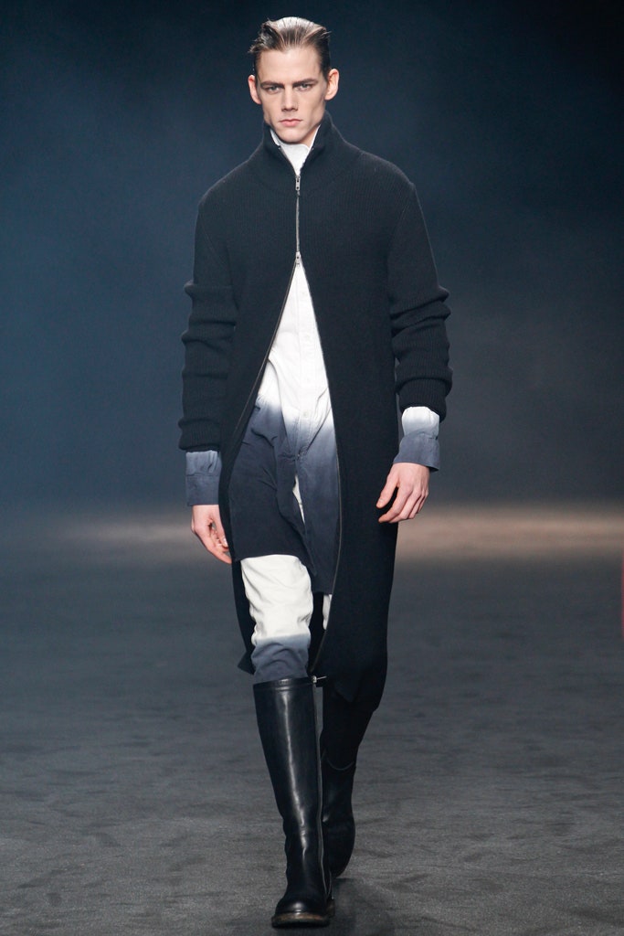 black wool coat with jumpsuit