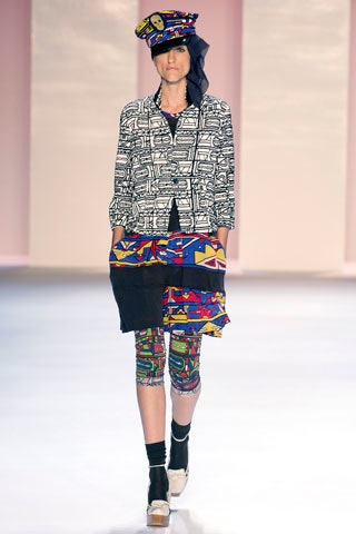 multi cotton slim printed pants