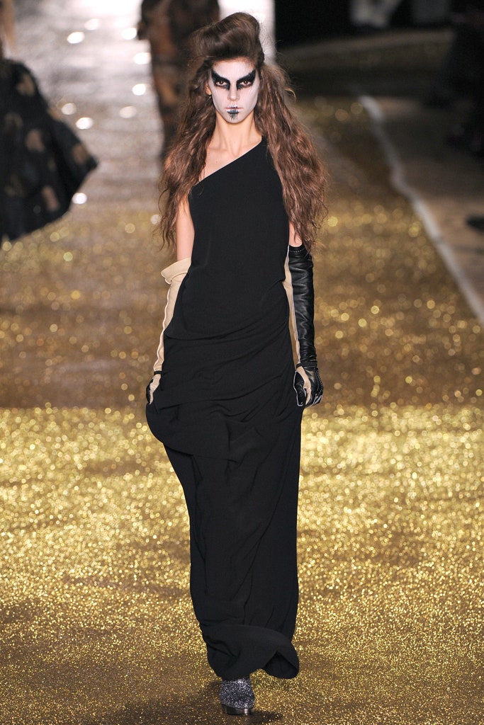 black relaxed asymmetric dress