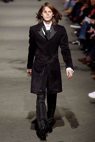 black wool coat and pants