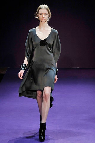 black silk relaxed dress