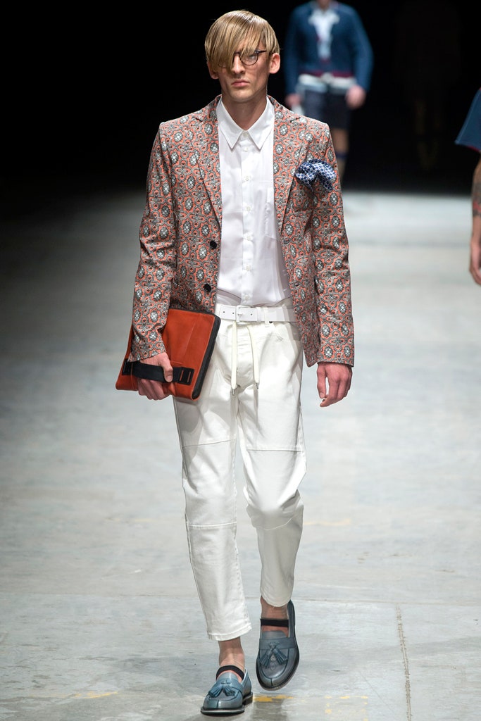 multi-pattern tailored blazer