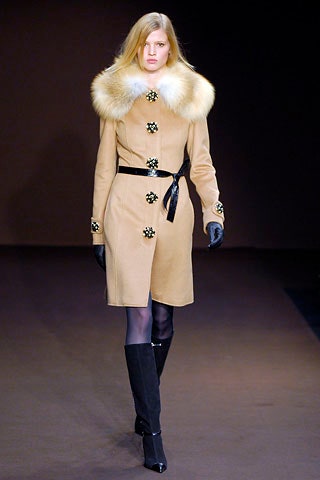 beige wool fitted coat