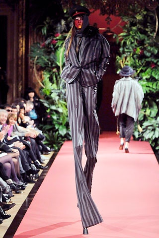 striped black gray jumpsuit with hat