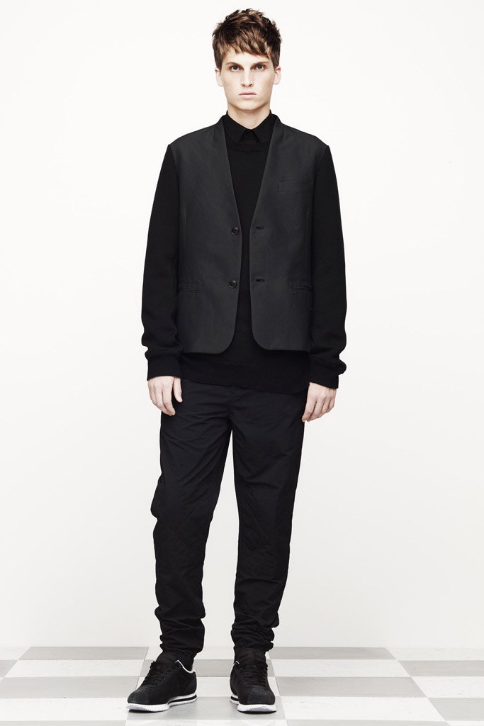 black cotton relaxed cargo pants
